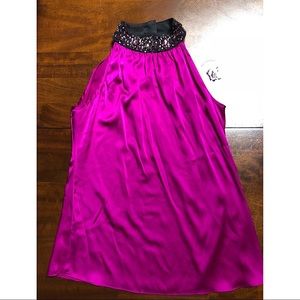 Caché Silk Halter Top Bling for the Holidays XS